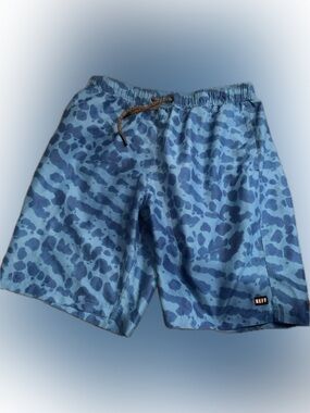 Blue NEFF Camo Swim Trunks